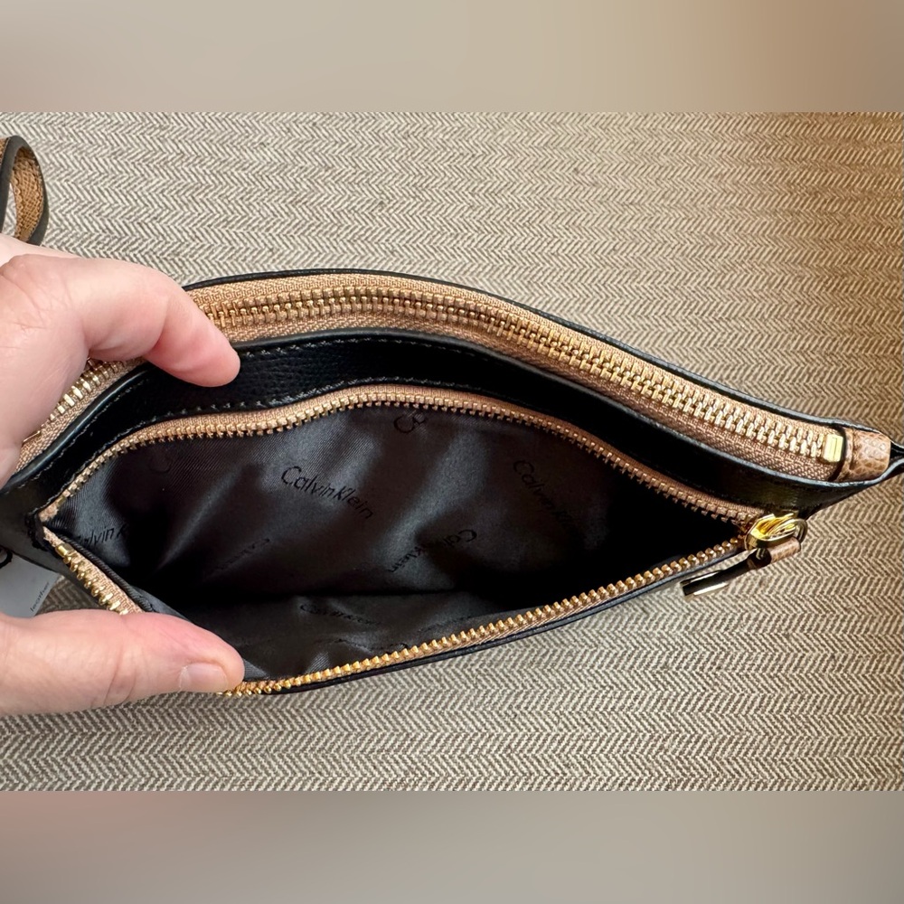 Calvin Klein Black Saffiano Leather Wristlet - NWTs - Picture 11 of 14